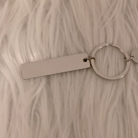 Silver Keychain with Engraved Message - Picture 2 of 3